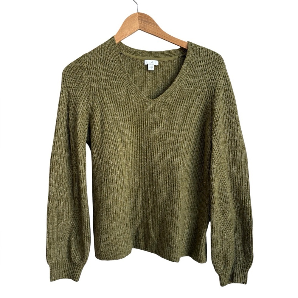 J. Jill Green V Neck Sweater Small